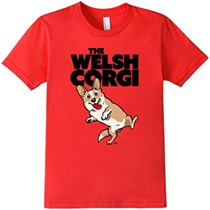 Kids The welsh corgi dog shirt, T shirt dog beautiful 12 Red