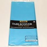 Caribbean Blue Rectangular Plastic Tablecover - 54 x 108