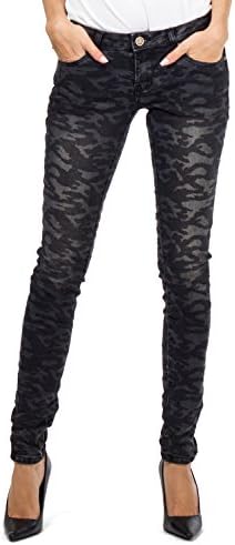 Black Camo Military Camouflage Slim Fitted Stretch Jeans (12)