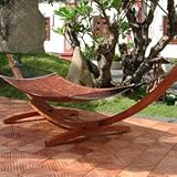 Vifah Shorea Hardwood Arc Wood Hammock Stand