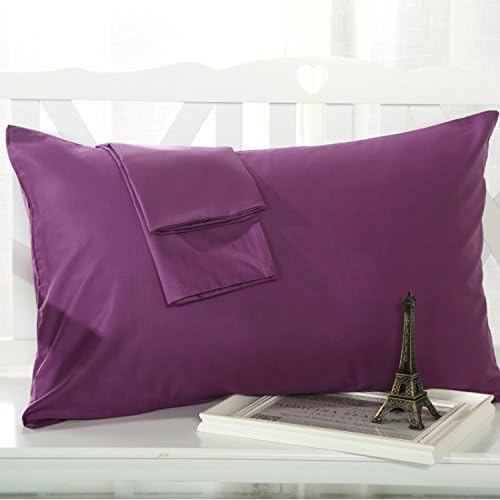 Square Plain Simple Design Pillow Case Cushion Cover 48X74cm 15 Solid Candy Colors(19*29Inch,2Pcs)