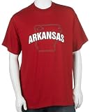 Arkansas Razorbacks 100% Cotton Short Sleeve T-Shirt-(Cardinal)