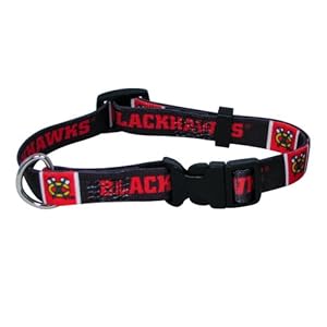 NHL Chicago Blackhawks Adjustable Pet Collar, Small, Team Color