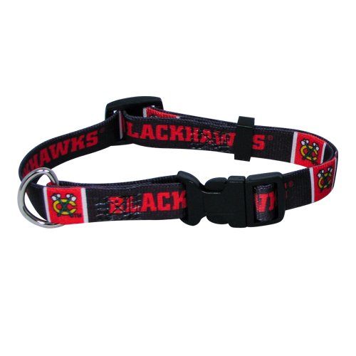 NHL Chicago Blackhawks Adjustable Pet Collar, Team Color, Medium