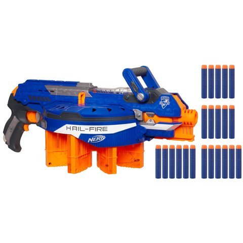 Game / Play Nerf N-Strike Elite Hail-Fire Blaster. Dart, Game, Target, Rifle, Gun, Toy. Shooter, Plastic Toy / Child / Kid