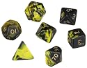 Pegasus Spiele 207203XX - W&uuml;rfel, Oblivion: Gelb, 7er-Set in Acrylbox