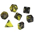 Pegasus Spiele 207203XX - W�rfel, Oblivion: Gelb, 7er-Set in Acrylbox