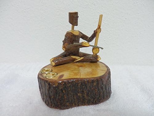 Chaisouvenir Fiddle Instrument Musicians Thailand Unique Tamarind Wood Two Pen Stand