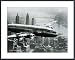 Flying Over Manhattan NYC 1946 by Photography 32.00X24.00 Framed with Black Metal Frame
