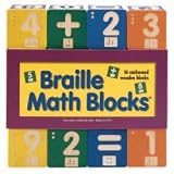 from iAuctionShop Set of 16 Braille Maths Blocks - embossed wood with non-toxic inks