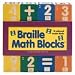 Set of 16 Braille Maths Blocks - embossed wood with non-toxic inks