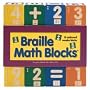 Set of 16 Braille Maths Blocks - embossed wood with non-toxic inks
