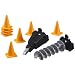 Bruder 2408 - Hydraulikmei�el, Erdbohrer und 8 Pilonen (Zubeh�r f�r 334/205.4)