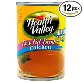 Health Valley Low Fat Broth, Chicken, 14.25 Ounce Cans (Pack of 12)