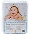 Hooded Towel - 100% Cotton Baby Hooded Terry Bath Towel with 4 Washcloths by Ely's & Co. (Light Blue)