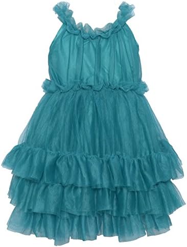 Always Lovely Little Girls Teal Multiple Layer Flower Girl Dress 4
