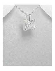 CZ Pendant Necklace In 92.5 Sterling Silver
