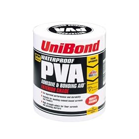 UniBond Waterproof PVA Adhesive and Bonding Agent Exterior Grade 1 Litre Tin