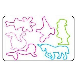 Zany Bandz Shaped Rubber Bands 24Pack Mystic