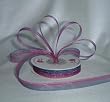 Organza Rainbow Ribbon -3/8"- Red/Navy Blue - 25 Yards (75 Ft)