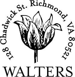 Tulip Flower Sketch Return Address Stamp