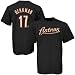 Majestic Houston Astros #17 Lance Berkman Black Players T-shirt (X-Large)