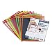 C-Line 43920 Shop Ticket Holder for 9x12 Insert, Taped & Neon Stitched Edges, Clear, 10/box
