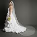 One Layer Dramatic Cathedral Length Wedding Veil with Pencil Edging