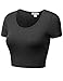 FPT Womens Basic Short Sleeve Crewneck Crop Top