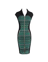 V-neck Striped Print Polka Dot Print Vintage Evening Dress/Prom Dress/Wedding Party Dress 