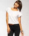 bebe Cropped Leopard Burnout Tee