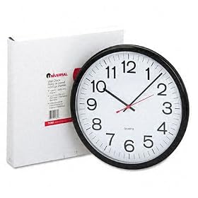 13-1 2 Diameter Indoor Wall Clock, Black Case by Bookcases