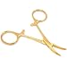 Gold Plated Curved Forceps Locking Fishing Hemostat