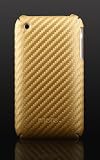 Apple iPhone 3G 3GS Synthetic Leather Hardshell Case - Gold