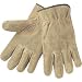 Safety Gloves - Brown Cow Split Leather, Unlined Drivers (Lot of 12) Small
