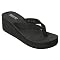 Women's Mossimo Supply Co. Lona Wedge Flip Flops - Black