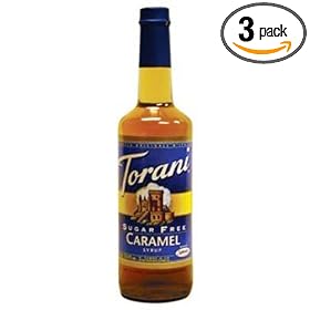 Torani Sugar-Free Syrup, Caramel, 25.4-Ounce Bottles (Pack of 3)