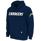 NFL San Diego Chargers Classic Heavyweight Hood II Adult Long Sleeved Hooded Fleece Pullover, Athletic Navy, Large