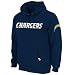 NFL San Diego Chargers Classic Heavyweight Hood II Adult Long Sleeved Hooded Fleece Pullover, Athletic Navy, Large