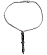 Rhinestone Studded SWITCHBLADE Silver Necklace Rhinestone Studded SWITCHBLADE Silver Necklace