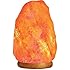 HemingWeigh Natural Himalayan Rock Salt Lamp 6-7 lbs with Wood Base, Electric Wire & Bulb