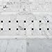Bianco Carrara White Marble Polished Basketweave Mosaic Tile with Black Dots - 6