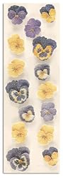 Martha Stewart Crafts Stickers Sugar Bead Pansy Blue/Yellow By The Package