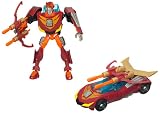 Transformers Animated Series Deluxe Class 6 Inch Tall Robot Action Figure - RODIMUS MINOR with Compound Bow and 2 Missiles Arrow (Vehicle Mode: Race Car)