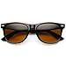 zeroUV - Blue Blocking Driving Horn Rimmed Sunglasses Amber Tinted Lens