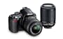 Nikon D3100 14.2MP Digital SLR Camera with 18-55mm VR, 55-200mm VR DX Zoom Lenses and 3-Inch LCD Screen (Black)