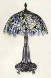 Museum Collection Tiffany Blue Spring Floral Lamp