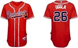 Uggla Jerseys: Atlanta Braves 26 Red Authentic Cool Base Jersey (M/48)