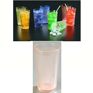 Carlisle 12 oz Crystalon, Ribbed Texture, Long Lasting Polycarbonate Tumbler Color: Sunset Orange... by Carlisle