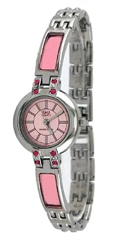 Q&Q #GD99-202Y Women's Silver Tone Casual Bracelet Watch